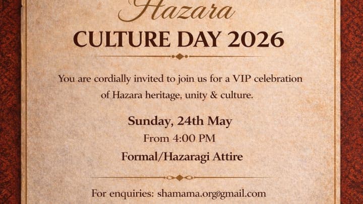 Hazara Culture Day 2026 – An Evening of Heritage, Pride & Celebration